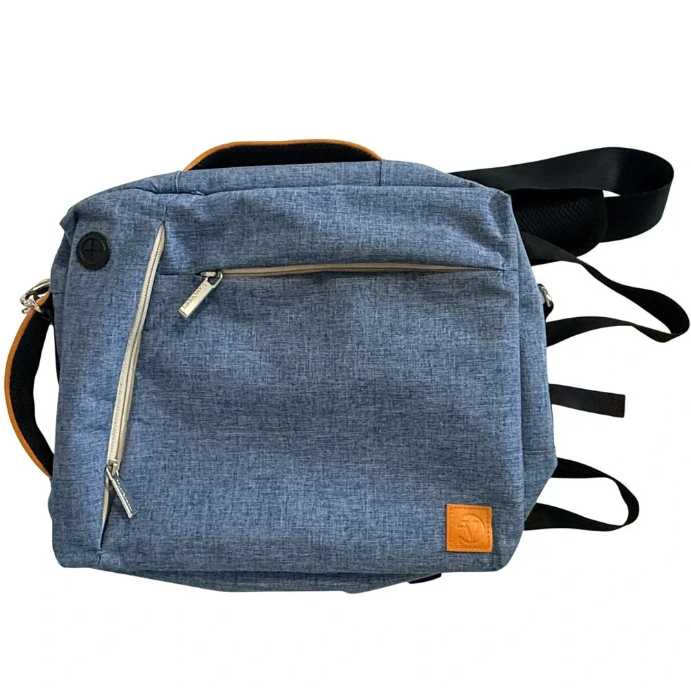 VanGoddy Backpack Unisex OS Blue Messenger Laptop Bag Convertible Travel Hybrid